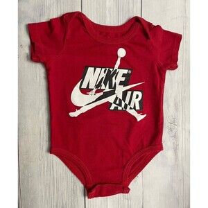Red Nike Air Jordan Jumpman Baby Onesie Bodysuit Outfit, Size 3-6 months